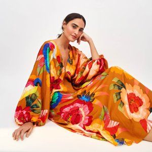 Farm Rio Cashew  Floral Maxi/Midi Dress